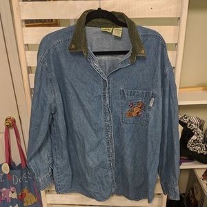 Vintage denim and corduroy Scooby Doo shirt